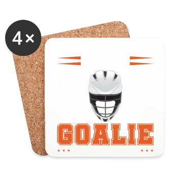 Lacrosse Tormann LAX Goalie Spieler Fan Trainer - Untersetzer (4er-Set) - Weiß - Vorne