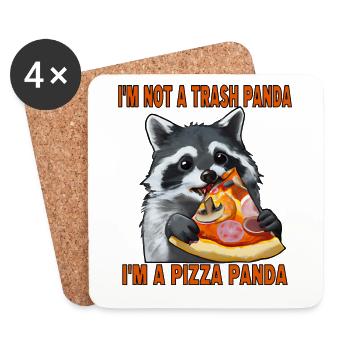 I'm not a trash panda, I'm a pizza panda - Untersetzer (4er-Set) - Weiß - Vorne