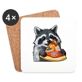 I'm not a trash panda, I'm a pizza panda - Untersetzer (4er-Set) - Weiß - Vorne