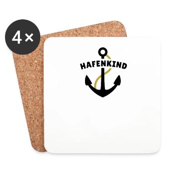 Hafenkind - Untersetzer (4er-Set) - Weiß - Vorne