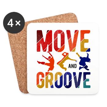 Breakdancing Tanzen für Tänzer - Untersetzer (4er-Set) - Weiß - Vorne