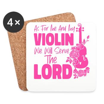 Violin Violinist Jesus Faith - Untersetzer (4er-Set) - Weiß - Vorne