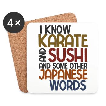 Japanischer Kampfsport Karate - Untersetzer (4er-Set) - Weiß - Vorne
