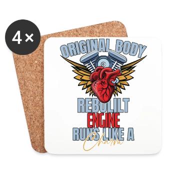 Surgery Recovery Operation Like A Charm - Coasters (set of 4) - white - Front