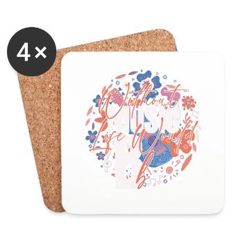 Sans musique, la vie serait B Flat Quote - Dessous de verre (lot de 4) - blanc - Devant