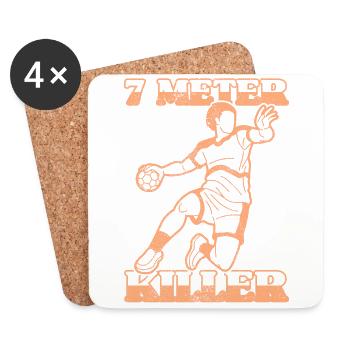 Handball Team, Club, Coach, Coach, Player - Coasters (set of 4) - white - Front