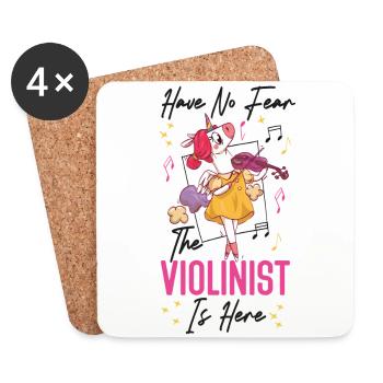 Les violonistes n’ont pas peur - Dessous de verre (lot de 4) - blanc - Devant