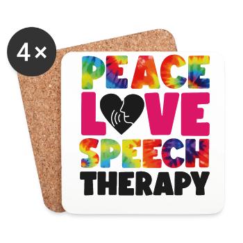 Speech Therapist Therapy Assistant - Untersetzer (4er-Set) - Weiß - Vorne