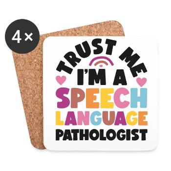 Speech Therapist Therapy Assistant - Untersetzer (4er-Set) - Weiß - Vorne