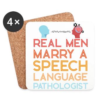 Speech Therapist Therapy Assistant - Coasters (set of 4) - white - Front