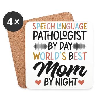 Speech Therapist Therapy Assistant - Coasters (set of 4) - white - Front