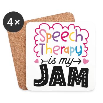 Speech Therapist Therapy Assistant - Untersetzer (4er-Set) - Weiß - Vorne