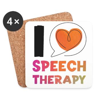 Speech Therapist Therapy Assistant - Untersetzer (4er-Set) - Weiß - Vorne