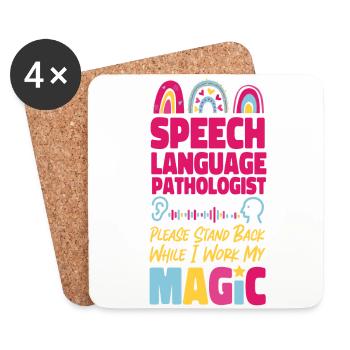 Speech Therapist Therapy Assistant - Untersetzer (4er-Set) - Weiß - Vorne