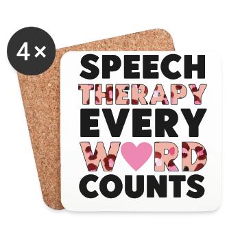 Speech Therapist Therapy Assistant - Untersetzer (4er-Set) - Weiß - Vorne