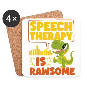 Speech Therapist Therapy Assistant - Untersetzer (4er-Set) - Weiß - Vorne