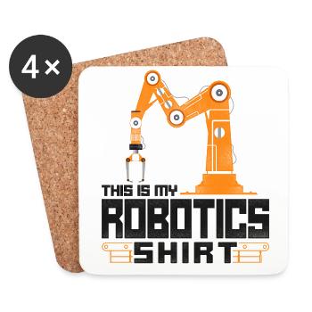 Ingénieur Robotique Robot Vintage - Dessous de verre (lot de 4) - blanc - Devant