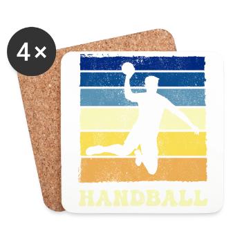 Handball Team, Club, Coach, Coach, Player - Coasters (set of 4) - white - Front
