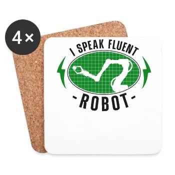 Ingénieur en robotique robotique Je parle - Dessous de verre (lot de 4) - blanc - Devant