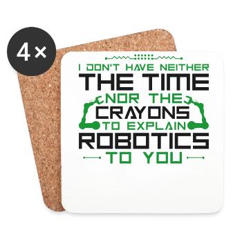 Ingénieur en robotique robotique I Don’t - Dessous de verre (lot de 4) - blanc - Devant