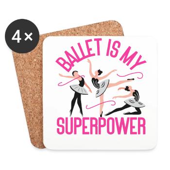 Ballet Dancer Dance Girl Ballerina - Untersetzer (4er-Set) - Weiß - Vorne