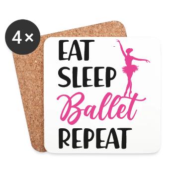 Ballet Dancer Dance Girl Ballerina - Untersetzer (4er-Set) - Weiß - Vorne