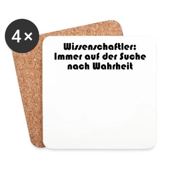 Wissenschaft - Wissenschaftler: Immer auf der - Untersetzer (4er-Set) - Weiß - Vorne