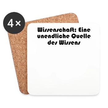 Wissenschaft - Wissenschaft: Eine unendliche - Untersetzer (4er-Set) - Weiß - Vorne
