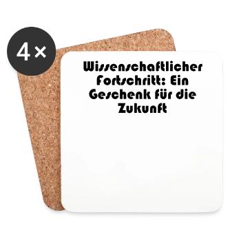 Wissenschaft - Wissenschaftlicher Fortschritt: - Untersetzer (4er-Set) - Weiß - Vorne