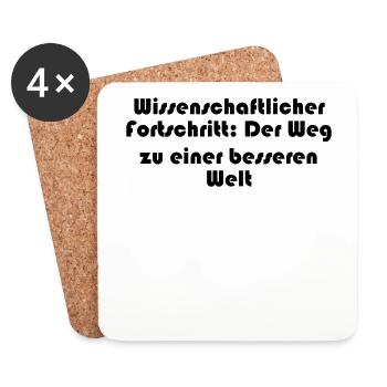 Wissenschaft - Wissenschaftlicher Fortschritt: - Untersetzer (4er-Set) - Weiß - Vorne