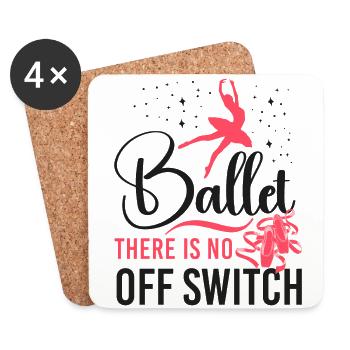 Ballet Dancer Dance Girl Ballerina - Untersetzer (4er-Set) - Weiß - Vorne