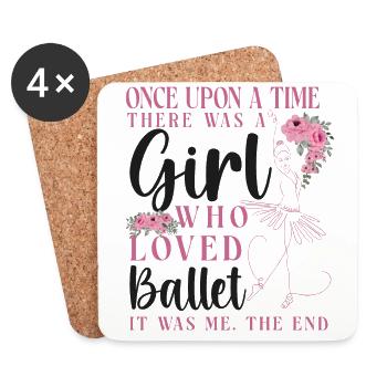 Ballet Dancer Dance Girl Ballerina - Coasters (set of 4) - white - Front
