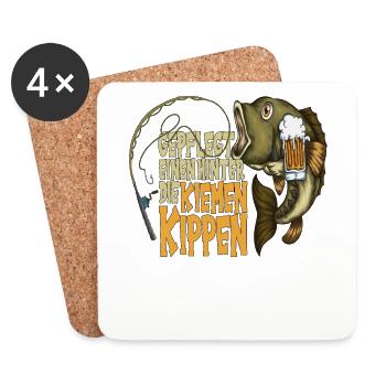 Gepflegt einen hinter die Kiemen Kippen Fische - Untersetzer (4er-Set) - Weiß - Vorne