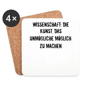 Wissenschaft - Wissenschaft: Die Kunst, das - Untersetzer (4er-Set) - Weiß - Vorne