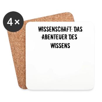 Wissenschaft - Wissenschaft: Das Abenteuer des - Untersetzer (4er-Set) - Weiß - Vorne