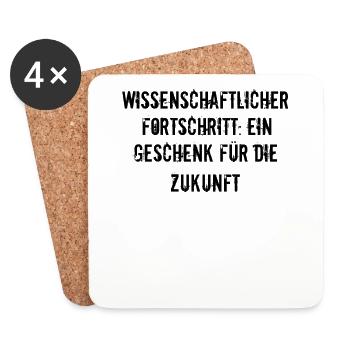 Wissenschaft - Wissenschaftlicher Fortschritt: - Untersetzer (4er-Set) - Weiß - Vorne