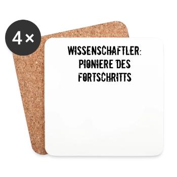 Wissenschaft - Wissenschaftler: Pioniere des - Untersetzer (4er-Set) - Weiß - Vorne