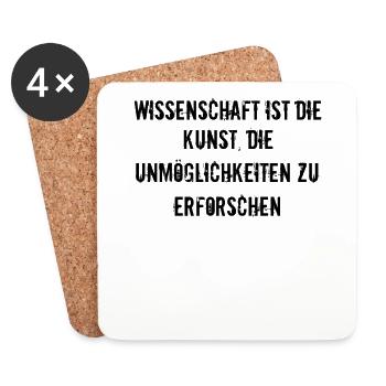 Wissenschaft - Wissenschaft ist die Kunst, die - Untersetzer (4er-Set) - Weiß - Vorne
