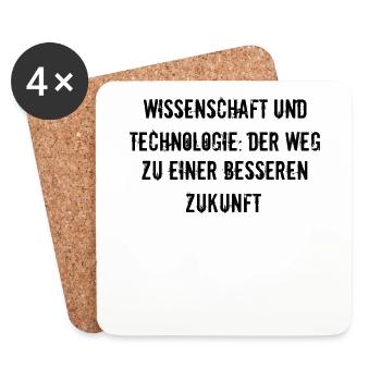 Wissenschaft - Wissenschaft und Technologie: Der - Untersetzer (4er-Set) - Weiß - Vorne