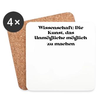 Wissenschaft - Wissenschaft: Die Kunst, das - Untersetzer (4er-Set) - Weiß - Vorne
