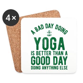 Yogalehrer Spruch Für Yogi Yoga - Untersetzer (4er-Set) - Weiß - Vorne