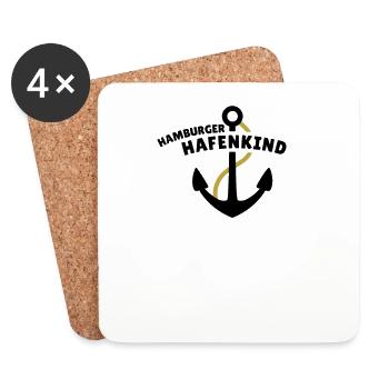 Hamburger Hafenkind - Untersetzer (4er-Set) - Weiß - Vorne