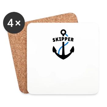 Skipper - Untersetzer (4er-Set) - Weiß - Vorne