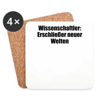 Wissenschaft - Wissenschaftler: Erschließer neuer - Untersetzer (4er-Set) - Weiß - Vorne