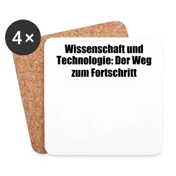 Wissenschaft - Wissenschaft und Technologie: Der - Untersetzer (4er-Set) - Weiß - Vorne