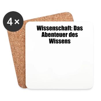 Wissenschaft - Wissenschaft: Das Abenteuer des - Untersetzer (4er-Set) - Weiß - Vorne
