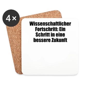 Wissenschaft - Wissenschaftlicher Fortschritt: - Untersetzer (4er-Set) - Weiß - Vorne