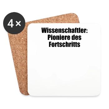 Wissenschaft - Wissenschaftler: Pioniere des - Untersetzer (4er-Set) - Weiß - Vorne