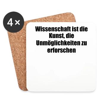 Wissenschaft - Wissenschaft ist die Kunst, die - Untersetzer (4er-Set) - Weiß - Vorne