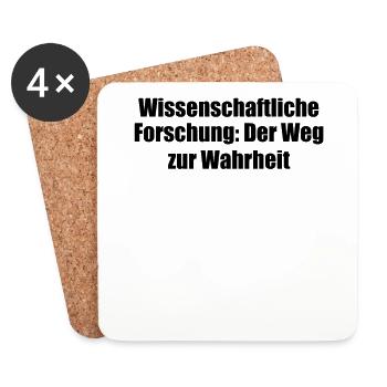 Wissenschaft - Wissenschaftliche Forschung: Der - Untersetzer (4er-Set) - Weiß - Vorne